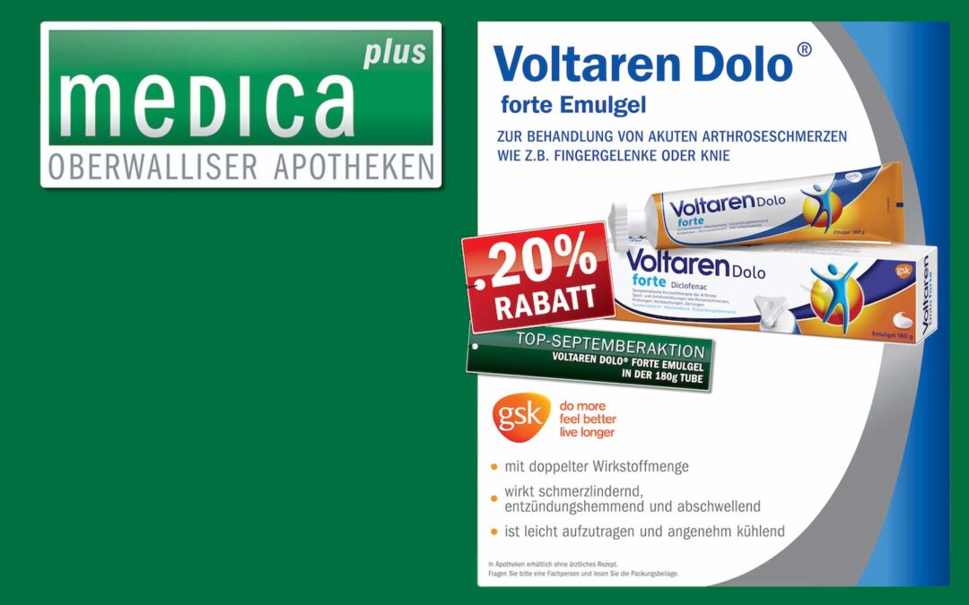 Voltaren Dolo -20% | Monatsaktion September von MedicaPlus