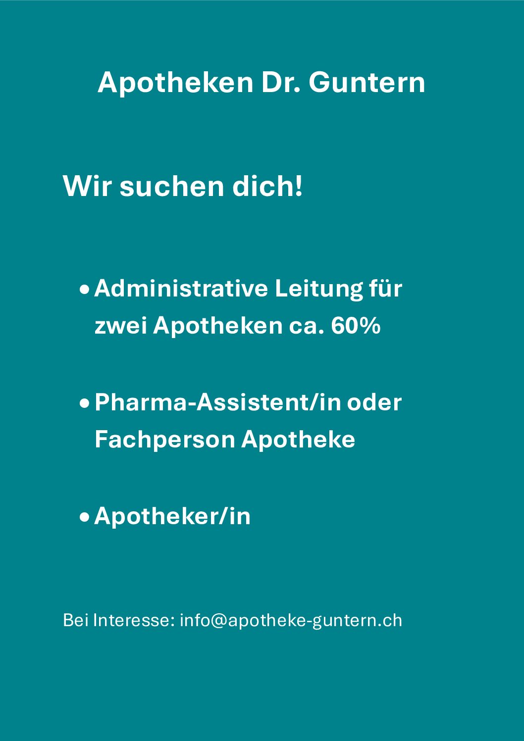 Post Whatsapp Apotheken Dr. Guntern